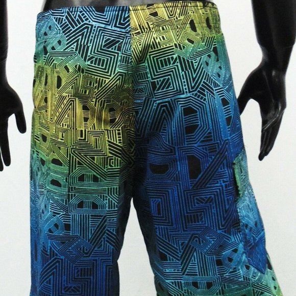 SURF BEACH EXCHANGE MENS MULTICOLOR BOARD SHORTS - Picture 4 of 4